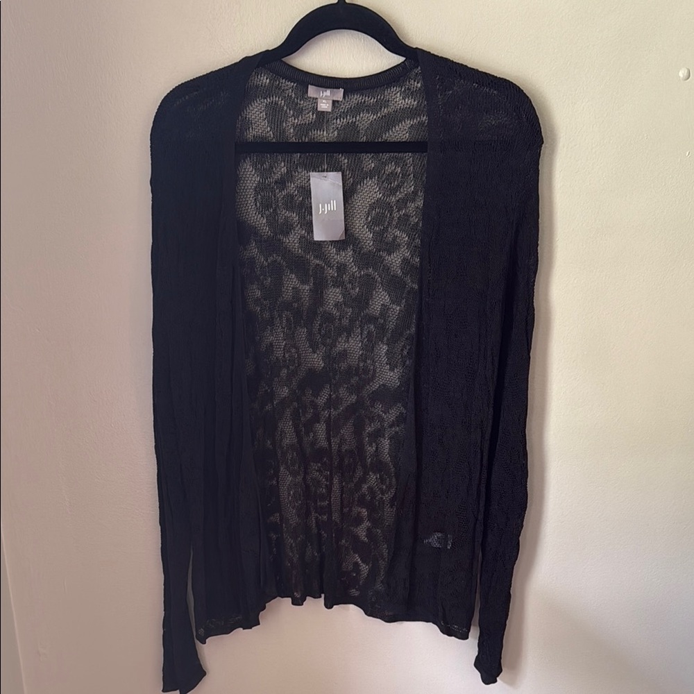 J. Jill Sheer Black Women's Cardigan